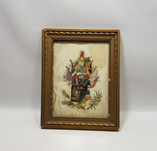 1. DÜNYA SAVAŞI İTTİFAK BAYRAKLI İPEK PANO