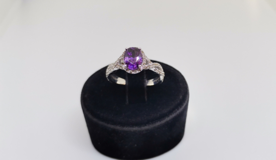 AMETİST VE PIRLANTA TAŞLI SONSULUK MODEL YÜZÜK