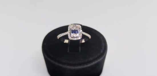 SAFİR VE PIRLANTA TAŞLI BAGET YÜZÜK