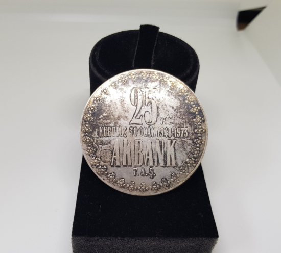 1973 AKBANK'IN KURULUŞUNUN 25. YILI GÜMÜŞ MADALYON