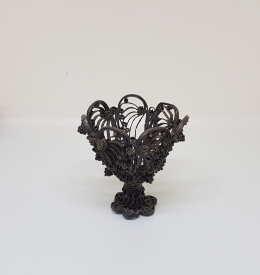 TELKARİ İŞÇİLİKLİ OSMANLI DÖNEMİ GÜMÜŞ FİNCAN ZARFI