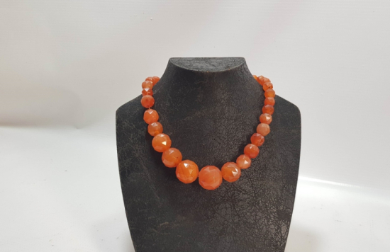 OSMANLI DÖNEMİ SÜZME MODEL BÜYÜK BOY BAL AKİK GERDANLIK