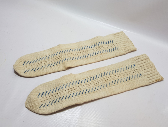 OSMANLI DÖNEMİ EL ÖRME YÖRÜK İŞİ DİZ ALTI ÇORAP