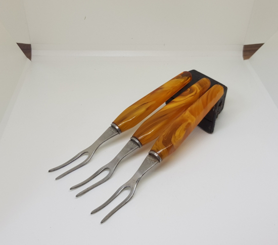 3 ADET ANTİKA KATALİN SAPLI ÇATAL