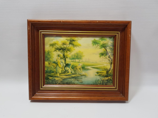 FRANSIZ SANATÇI İMZALI ANTİKA BAKIR ÜZERİ EL BOYAMA RESİM