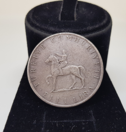 30 AĞUSTOS BÜYÜK TAARRUZUN 50. YILI ANISINA BASTIRILMIŞ HATIRA GÜMÜŞ PARA