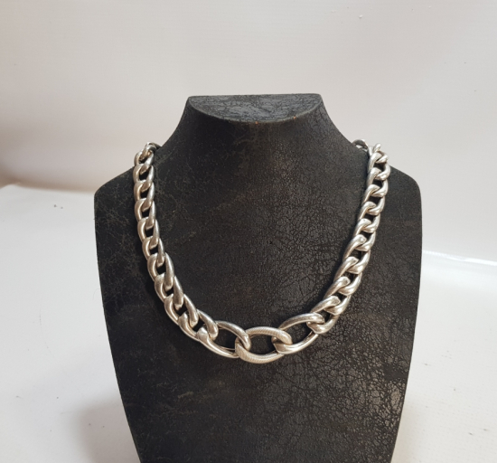 ÖZEL YAPIM BÜYÜK BOY AVRUPA GÜMÜŞ GERDANLIK