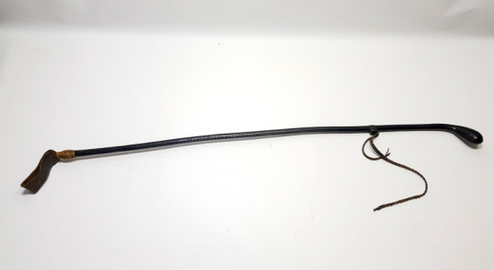 OSMANLI DÖNEMİ DERİDEN MAMUL NADİR FORMDA SUBAY AT KAMÇISI