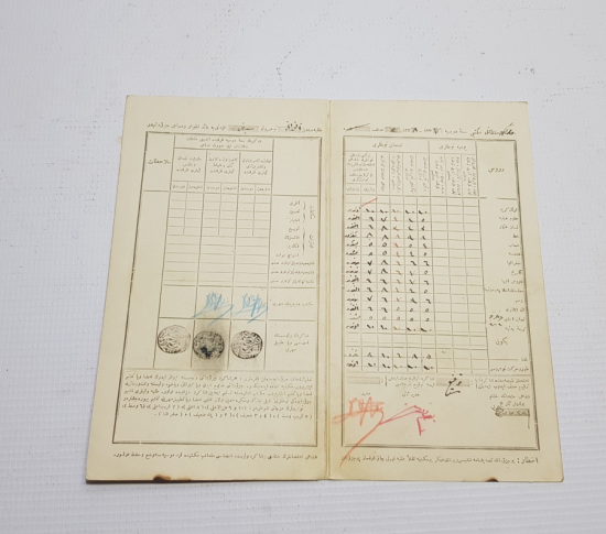 OSMANLI DÖNEMİ NADİR OKUL KARNESİ