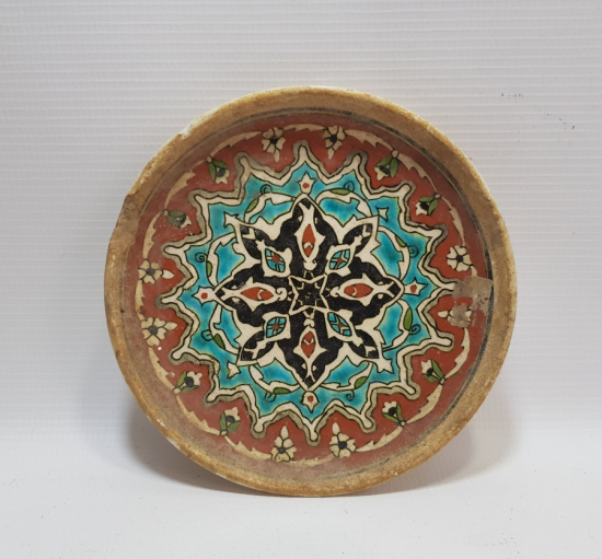 OSMANLI DÖNEMİ RUMCA USTA DAMGALI KÜTAHYA TABAK