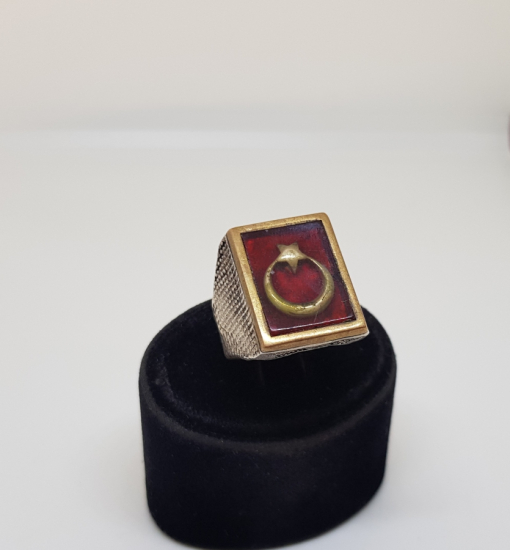 AY YILDIZLI GÜMÜŞ YÜZÜK