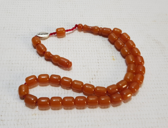 ŞÜKRÜ BABA İMZALI SIKMA KEHRİBAR TESPİH