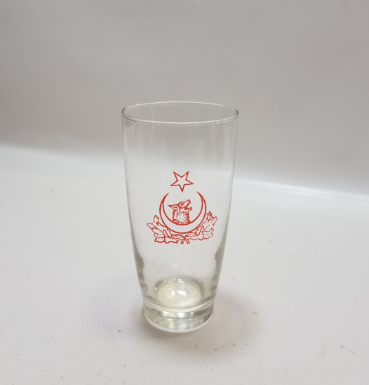 CUMHURİYET BAŞLARI ÇOK NADİR ÜZERİ BOZKURT VE AY YILDIZLI BARDAK