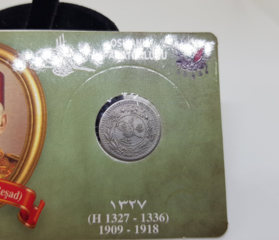 MEHMED REŞAD HAN DÖNEMİ ÇİL KONDİSYONDA KAPAMASINDA NİKEL 5 PARA