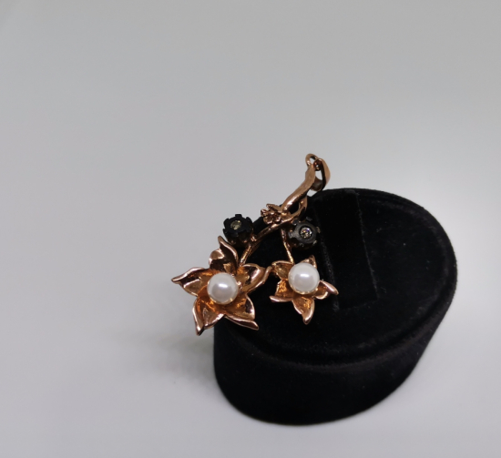 PIRLANTA VE İNCİ TAŞLI ÖZEL TASARIM KOLYE UCU