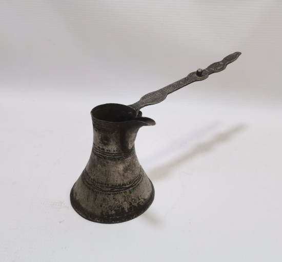 TAMAMI İŞLEMELİ VE USTA DAMGALI OSMANLI DÖNEMİ NADİR KAHVE CEZVESİ