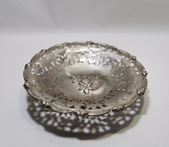 GÜMÜŞ KAPLAMA ANTİKA JARDİNYER - MEYVELİK