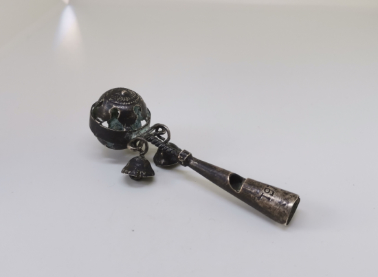 OSMANLI DÖNEMİ ÇOK NADİR ÇINGILLI GÜMÜŞ AV DÜDÜĞÜ