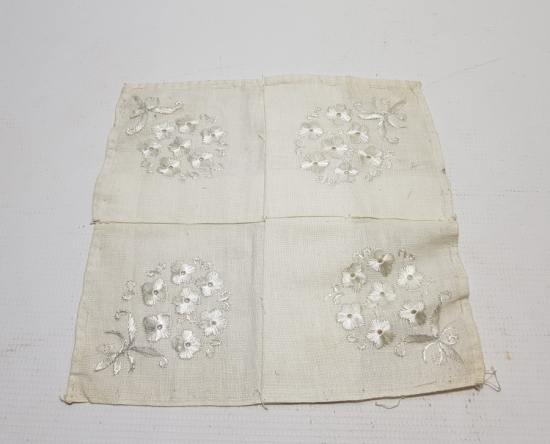 OSMANLI DÖNEMİ TAMAMI EL İŞİ İPEK SÖZ MENDİLİ - ÇEVRE