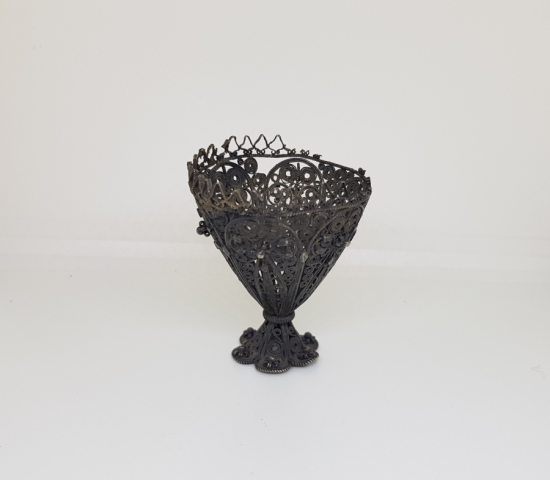 TELKARİ İŞÇİLİKLİ OSMANLI DÖNEMİ GÜMÜŞ FİNCAN ZARFI