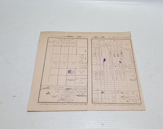 1926 YILI ÖĞRENCİ KARNESİ