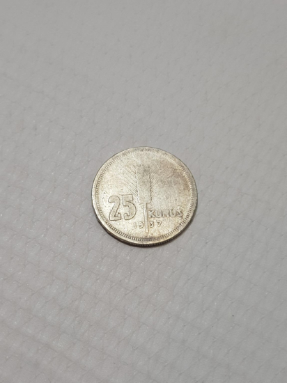 1937 GÜMÜŞ 25 KURUŞ