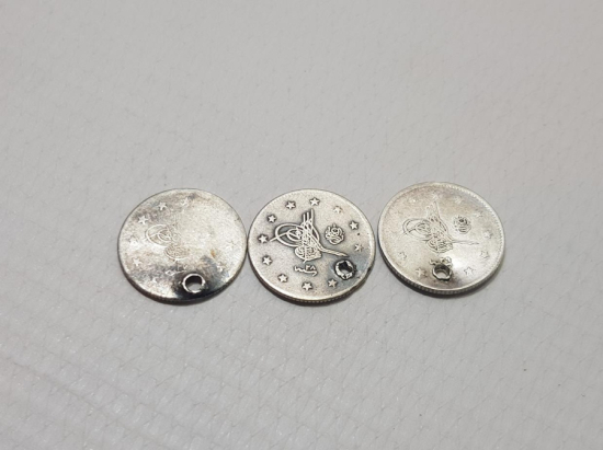 SULTAN ABDULHAMİT DÖNEMİ 3 ADET GÜMÜŞ 2 KURUŞ