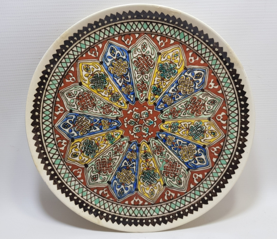 EL BOYAMA USTA İMZALI BÜYÜK BOY NADİR KÜTAHYA NADİR DUVAR TABAĞI