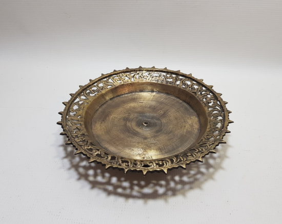 OSMANLI DÖNEMİ ÇOK NADİR BRONZ TEKKE İŞİ BÜYÜK BOY AYAKLI İFTARİYELİK - HURMALIK