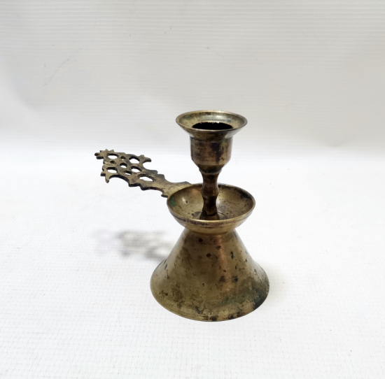 NADİR FORMDA OSMANLI DÖNEMİ HAVAN ŞAMDAN FORMLU TEKKE İŞİ EL MUMLUĞU