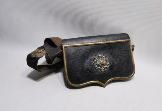 ÜZERİNDE OSMANLI DEVLET ARMASI BULUNAN 1. DÜNYA SAVAŞI NADİR TOPÇU SUBAY ÇANTASI