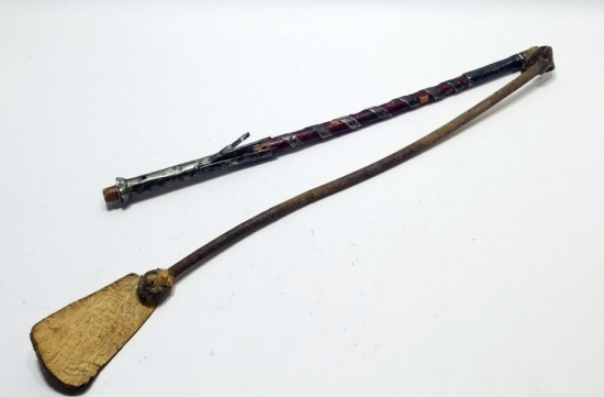 OSMANLI DÖNEMİ SAVATLI GÜMÜŞ AT KAMÇISI