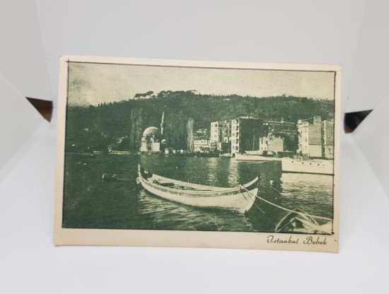 CUMHURİYET DÖNEMİ İSTANBUL BEBEK SAHİLİ GÖRSELLİ KARTPOSTAL