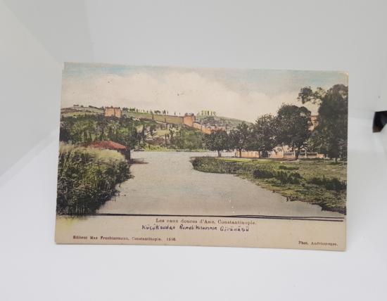 MAX FRUCHTERMANN EDİTÖRLÜ KÜÇÜKSU'DAN RUMELİ HİSARI'NIN GÖRÜNÜŞÜ KONULU KARTPOSTAL