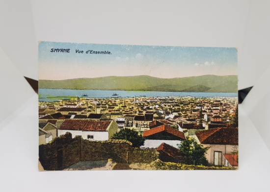 OSMANLI DÖNEMİ İZMİR GENEL GÖRÜNÜŞ RENKLİ KARTPOSTAL