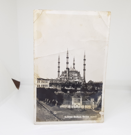 EDİRNE SELİMİYE CAMİ GÖRSELLİ CUMHURİYET BAŞLARI KARTPOSTAL