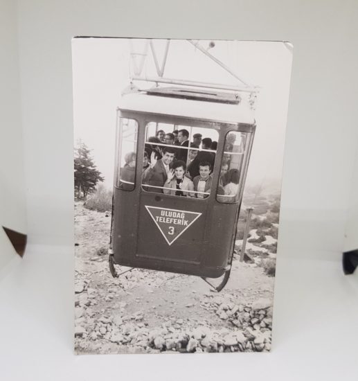 TELEFERİK GÖRSELLİ ULUDAĞ SİYAH-BEYAZ FOTOĞRAF