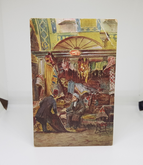 KAPALIÇARŞI GÖRSELLİ OSMANLI DÖNEMİ NADİR TABLO KARTPOSTAL
