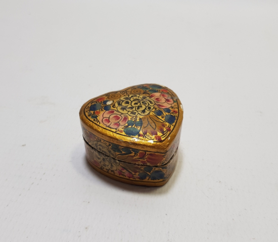 EL BOYAMA İŞÇİLİKLİ OSMANLI DÖNEMİ PAPİER MACHE MÜCEVHER KUTUSU