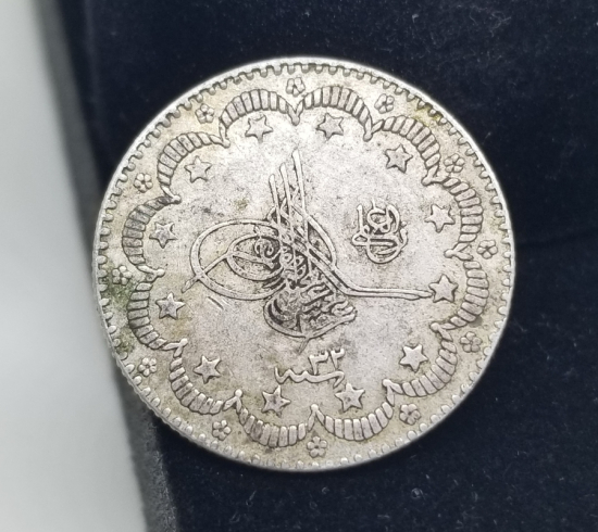 SULTAN ABDÜLHAMİD HAN DÖNEMİ KOLEKSİYONLUK GÜMÜŞ 5 KURUŞ PARA