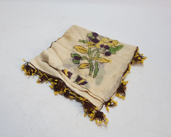 KENARLARI İĞNE OYALI TOKAT BASKISI YAZMA - BAŞBAĞI