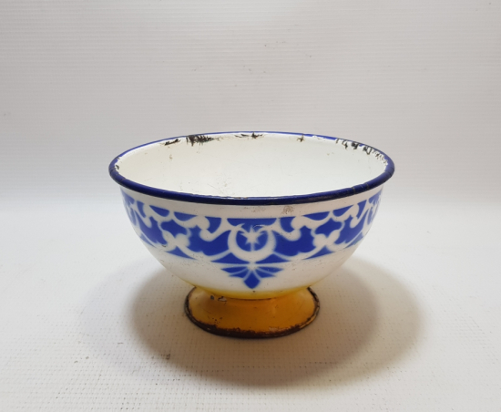 ÜZERİ AY YILDIZLI OSMANLI DÖNEMİ EMAYE KASE