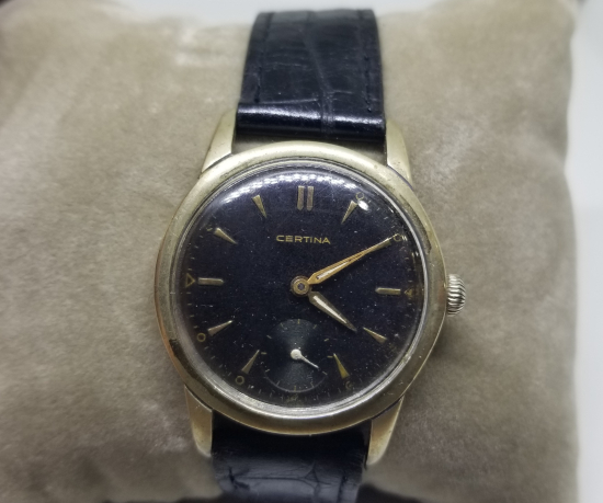 CERTINA MARKA SİYAH KADRAN FOSFORLU OTOMATİK KOL SAATİ