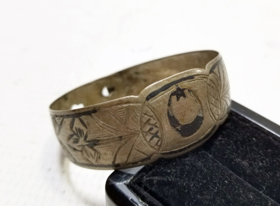 ÜZERİ AY YILDIZLI VE SAVAT İŞÇİLİKLİ OSMANLI DÖNEMİ BİLEZİK