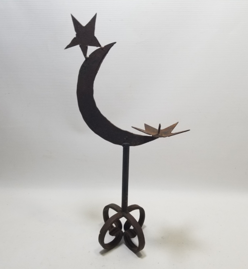 AY YILDIZ FORMLU FERFORJE DEKORATİF MUMLUK