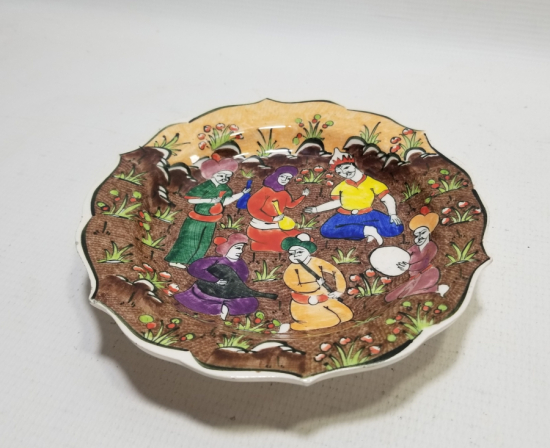 TÜRK MİNYATÜRLÜ EL BOYAMA SANATÇI İŞİ KÜTAHYA DUVAR TABAĞI