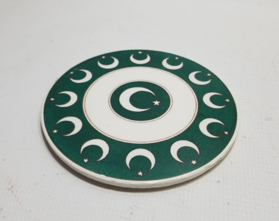 ÜZERİ AY YILDIZLI EL BOYAMA KÜTAHYA NİHALE