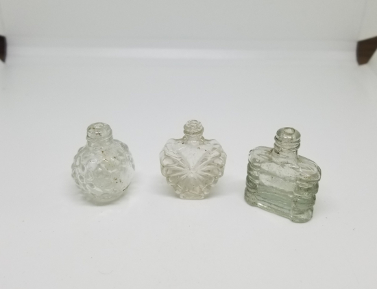 3 ADET ANTİKA MİNİ KOKU ŞİŞESİ