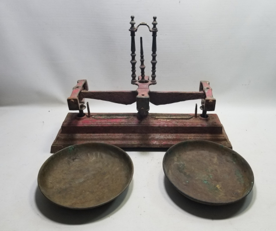 ÜZERİ OSMANLICA YAZILI OSMANLI DÖNEMİ NADİR TİPTE TERAZİ