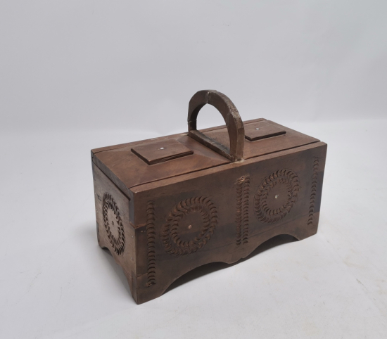OSMANLI DÖNEMİ AHŞAP ÇİFT GÖZLÜ KAHVE KUTUSU